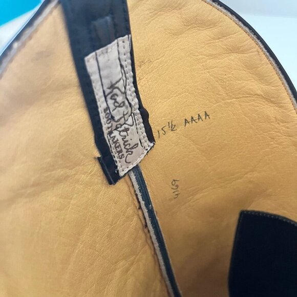 NEW Rod Patrick Mens Cowboy Boots 15.5AAAA Black Calf Leather Western Blunt Toe - Picture 10 of 13